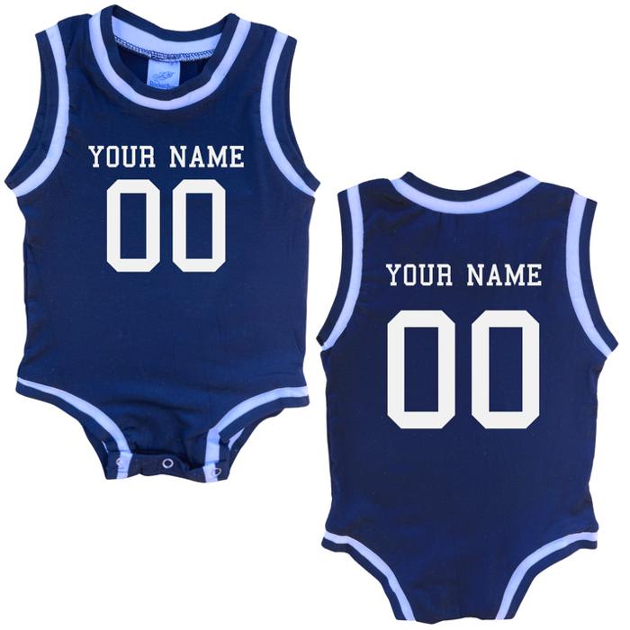 Custom Sleeveless Basketball Sport Jersey for Babies - Personalized with Name & Number