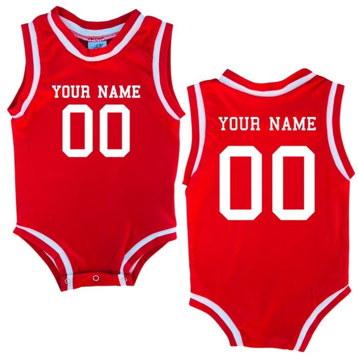 Custom Sleeveless Basketball Sport Jersey for Babies - Personalized with Name & Number