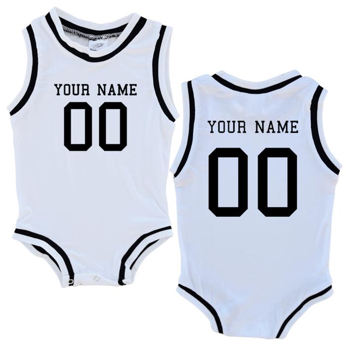 Custom Sleeveless Basketball Sport Jersey for Babies - Personalized with Name & Number