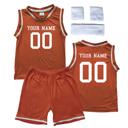 3T Orange Personalized Sleeveless Basketball Jersey & Shorts Set for Toddlers- Personalized with Name and Number on Front & Back