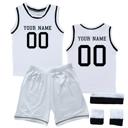 4T White Personalized Sleeveless Basketball Jersey & Shorts Set for Toddlers- Personalized with Name and Number on Front & Back