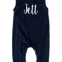 12M Black Sweet Personalized Custom Silky Sleeveless Baby Romper for Boys and Girls