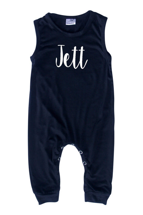 Sweet Personalized Custom Silky Sleeveless Baby Romper for Boys and Girls