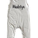 18M Off White Sweet Personalized Custom Silky Sleeveless Baby Romper for Boys and Girls