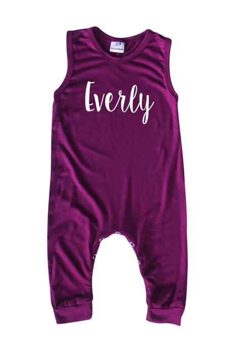 Sweet Personalized Custom Silky Sleeveless Baby Romper for Boys and Girls
