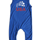 3M STAR SHOWER ROYAL USA Graphic Sleeveless Baby Romper for Boys and Girls
