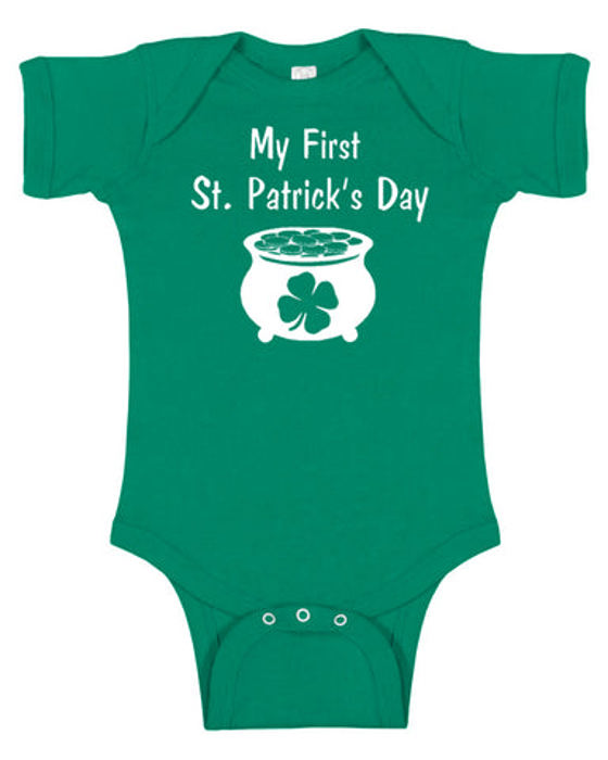 St Patrick's Day Graphic Baby Bodysuit | Short or Long Sleeve