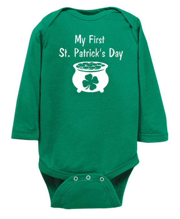 St Patrick's Day Graphic Baby Bodysuit | Short or Long Sleeve