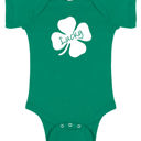 3-6M Short Sleeve Lucky St Patrick's Day Graphic Baby Bodysuit | Short or Long Sleeve