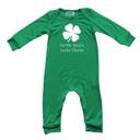 3-6M Aunt's  Lucky Charm St. Patrick's Day Long Sleeve, Green, Graphic Baby Rompers