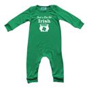 12-18M Just a Wee Bit Irish St. Patrick's Day Long Sleeve, Green, Graphic Baby Rompers
