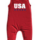  USA Graphic Sleeveless Baby Romper for Boys and Girls