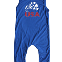  USA Graphic Sleeveless Baby Romper for Boys and Girls