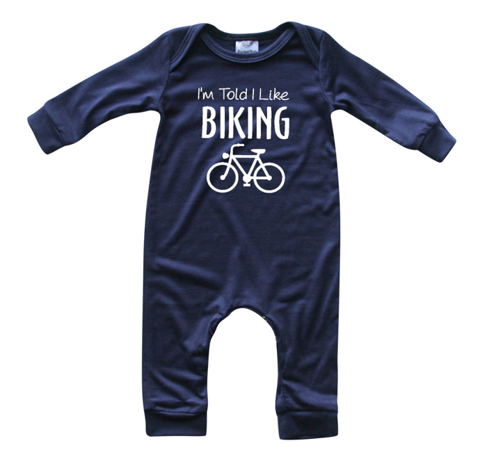 I'm Told I Like Graphic Long Sleeve Baby Rompers