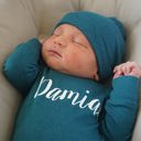  Personalized Knotted Gown with Lush Font  Matching Knotted Hat