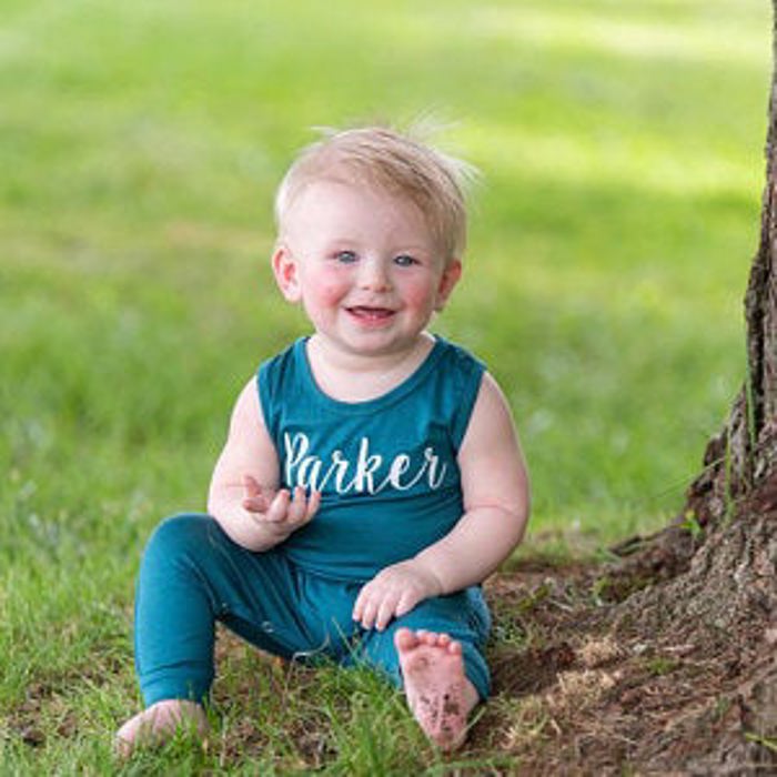 Sweet Personalized Custom Silky Sleeveless Baby Romper for Boys and Girls