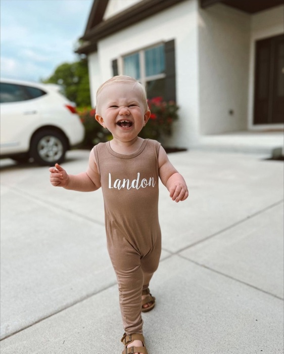 Sweet Personalized Custom Silky Sleeveless Baby Romper for Boys and Girls
