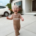  Sweet Personalized Custom Silky Sleeveless Baby Romper for Boys and Girls