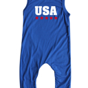  USA Graphic Sleeveless Baby Romper for Boys and Girls