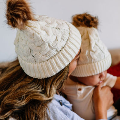 Mommy and Me matching beanie set