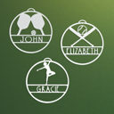  Sports Ornament Personalized - 3 pack - 30 Sports Theme Styles