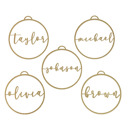  Minimalist Custom Ornaments - 5 Pack
