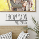 24 inch Black Powder Coat Beckett Name Sign - 2 Sizes - Personalized Metal Last Name Sign for Home