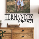Silver Powder Coat Our Happy Family - Personalized Family Name Signs For Home Decor