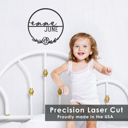 18" - Rose Gold Powder Coat Mountain Rose Sign Collection - Circle Sign with First and Last Name