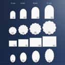 Rectangular 12 inch - White Powder Coat Dream Magnet Board - Magnetic Boards for Walls Personalized Vision Board for Office and Home
