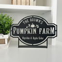 Hanging - 24 inch Pumpkin Farm Custom Name Sign – Personalized Fall Decor with Family Name – Farmhouse Autumn Sign for Porch, Mantel, or Entryway