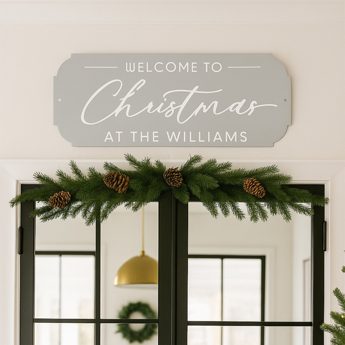 Welcome to Christmas at the [Name] – Personalized Family Sign, Tabletop or Hanging