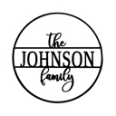 12 inch Black Powder Coat Chandler Family Sign - 2 Sizes - Personalized Metal Circle Family Name Sign