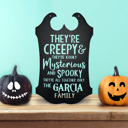  Creepy Family Name Sign | Custom Halloween Plaque with “They’re Creepy and They’re Kooky” Verse