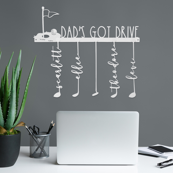 Hole in One Personalized Family Names Golf Sign - Golf Papa Signs Wall Decor