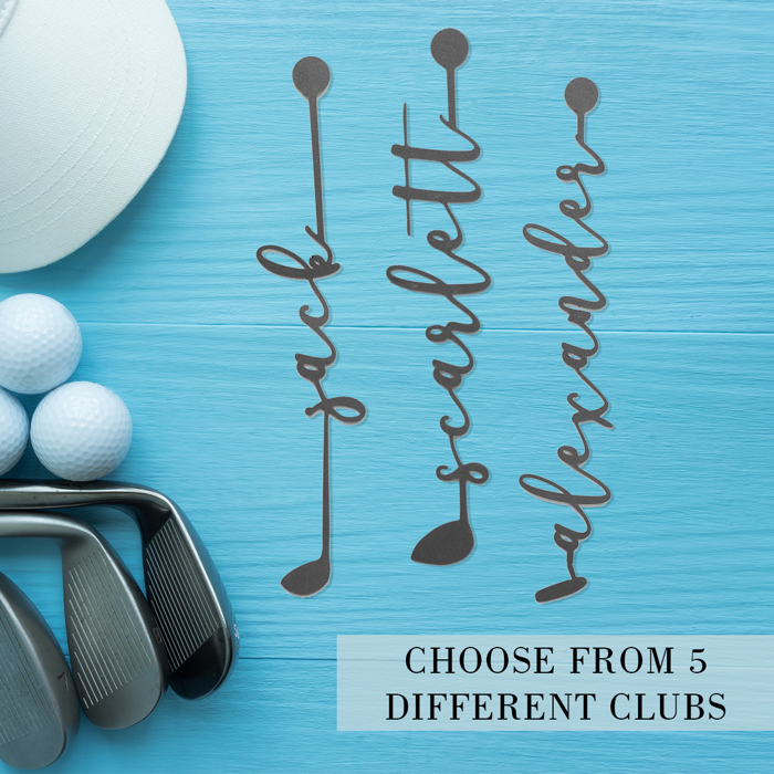 Hole in One Personalized Family Names Golf Sign - Golf Papa Signs Wall Decor
