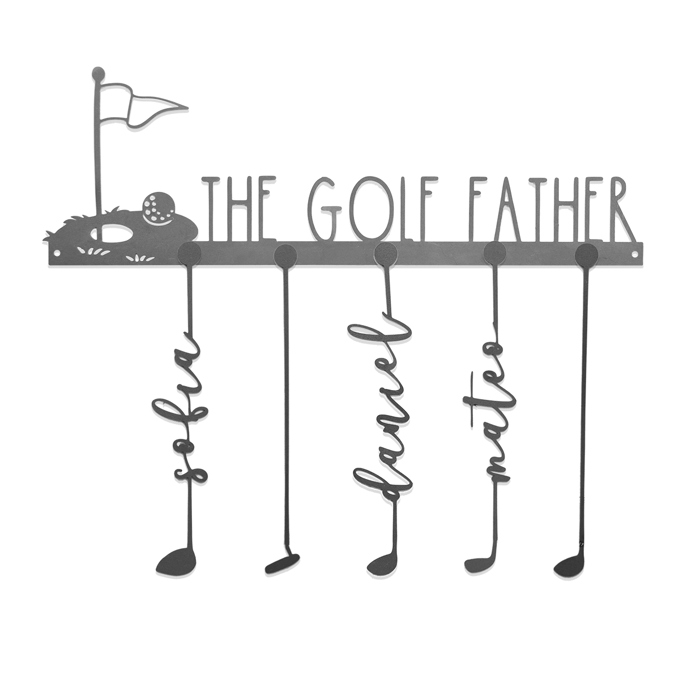 Hole in One Personalized Family Names Golf Sign - Golf Papa Signs Wall Decor
