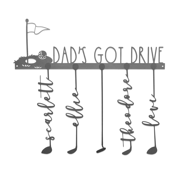 Hole in One Personalized Family Names Golf Sign - Golf Papa Signs Wall Decor