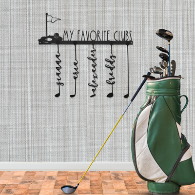 Hole in One Personalized Family Names Golf Sign - Golf Papa Signs Wall Decor