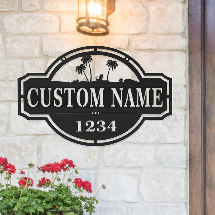 Home on the Range Address Plaque - House Number Sign - 14 Styles