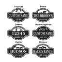  Home on the Range Address Plaque - House Number Sign - 14 Styles