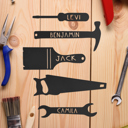  No One Else Measures Up to Dad Family Name Sign - Custom Fathers Day Gifts