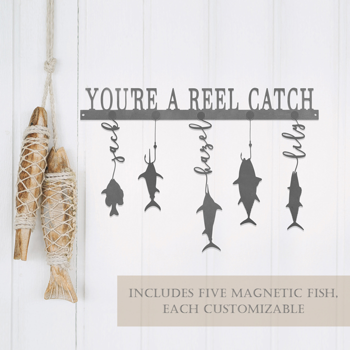 Reely Great Family Names Fish Sign Personalized - Father's Day, Dad, Grandpa
