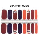 Give Thanks Fall Nail Wraps  |  Non-Toxic Nail Polish Stickers, Decals, and Strips for DIY Manicures