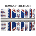 Home Of The Brave Patriotic Nail Wraps  |  4th of July Non-Toxic Nail Polish Stickers, Decals, and Strips for DIY Manicures