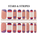 Stars & Stripes Patriotic Nail Wraps  |  4th of July Non-Toxic Nail Polish Stickers, Decals, and Strips for DIY Manicures