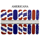  Patriotic Nail Wraps  |  4th of July Non-Toxic Nail Polish Stickers, Decals, and Strips for DIY Manicures