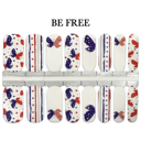  Patriotic Nail Wraps  |  4th of July Non-Toxic Nail Polish Stickers, Decals, and Strips for DIY Manicures