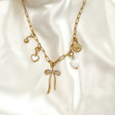 Ribbon Statement Charm Necklaces