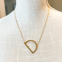 Gold D Large Initial Letter Necklace